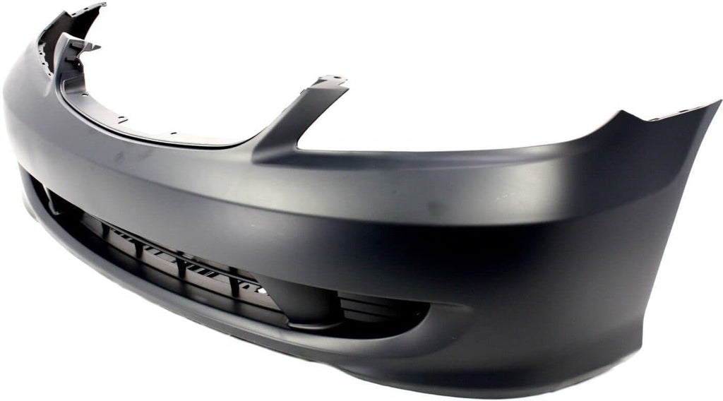 2-Piece Front Bumper Cover Kit: Primed Bumper Cover & Painted Black Grille Shell & Insert for 2004-2005 Honda Civic