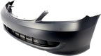 2-Piece Front Bumper Cover Kit: Primed Bumper Cover & Painted Black Grille Shell & Insert for 2004-2005 Honda Civic