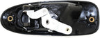 Rear Exterior Door Handle Smooth Black Right Passenger Side for 1992-1995 Honda Civic