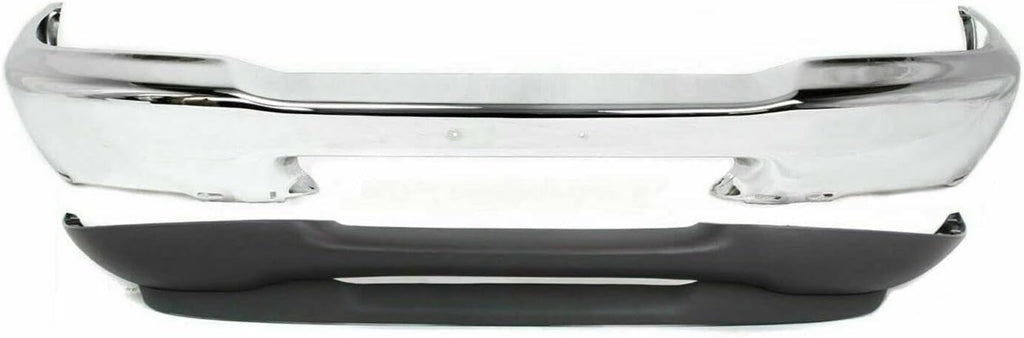 Front Bumper Chrome Steel + Lower Valance Textured Plastic for 1998-2000 Ford Ranger