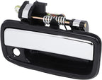 Front Door Handle Textured Black with Chrome Lever Left Driver & Right Passenger Side, with Key Hole for 1995-2004 Toyota Tacoma