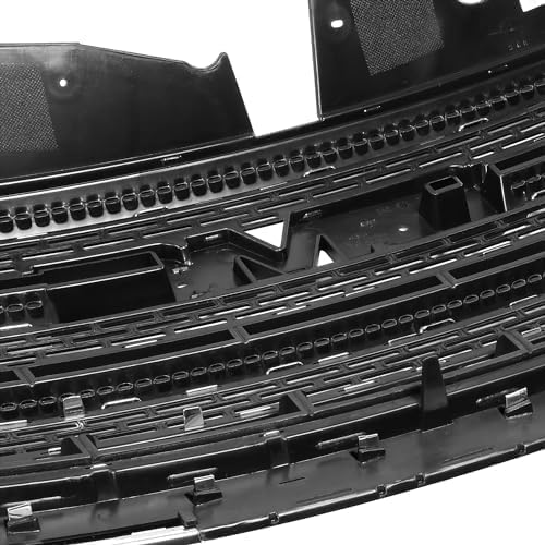 Front Grille Assembly Textured Shell and Insert Plastic with Chrome Frame, SLT Model for 2016-2017 GMC Terrain