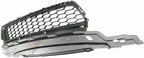 2-Piece Front Grille Kit: Textured Lower Grille & Chrome Bumper Molding for 2013-2015 Honda Accord