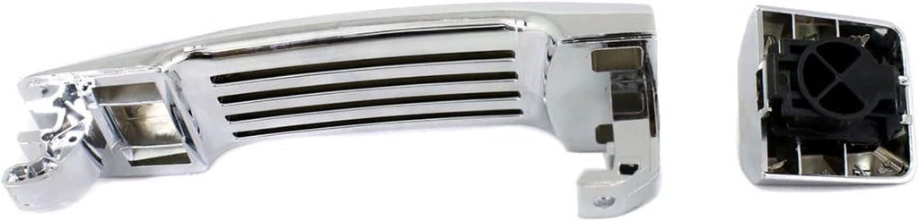 Set of 2 Rear Exterior Door Handle Chrome with Cap Left Driver & Right Passenger Side for 2004-2018 Nissan Titan