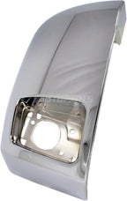 Front Bumper End Cap Chrome Steel Right Passenger Side with Fog Light Hole for 2007-2012 Chevrolet Silverado 2500 HD & 2007-2012 Silverado 3500 HD