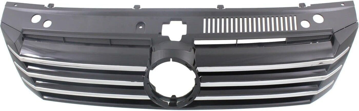 Front Grille Primed Shell and Insert Plastic for 2012-2015 Volkswagen Passat