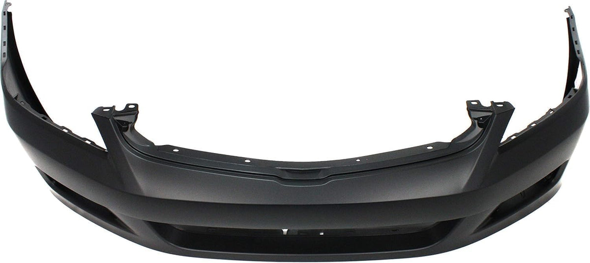 2-Piece Front Bumper Cover Kit: Primed Bumper Cover & Center Grille Textured, Sedan for 2006-2007 Honda Accord