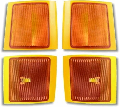9-Piece Front Grille Kit: Primed Grille Shell and Insert Plastic, Signals & Headlights & Reflector and Marker Lamps (Left & Right) for 1994-1999 Chevrolet C1500, 1994-2000 C2500 & More