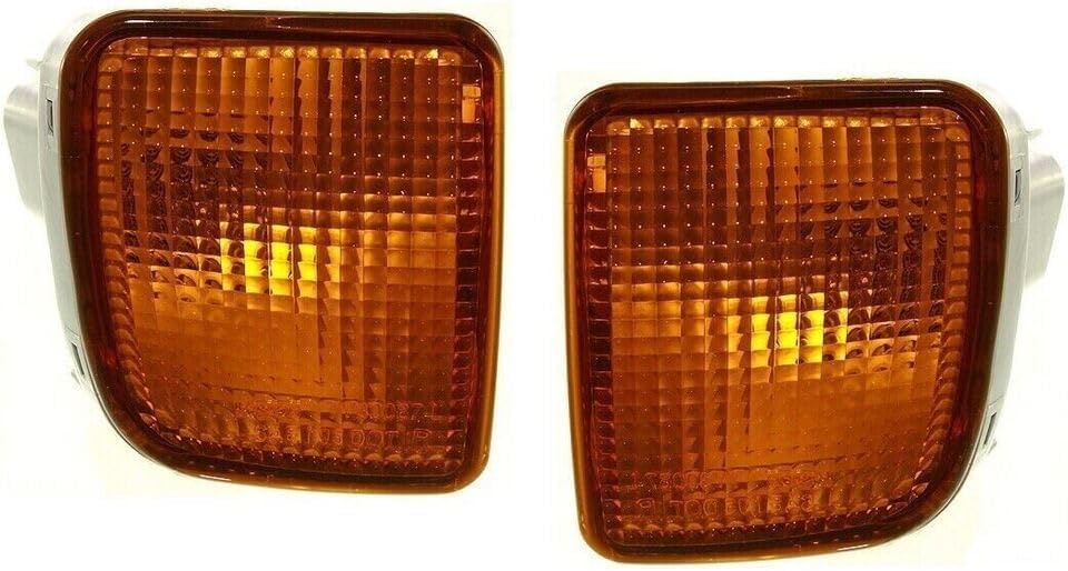 5-Piece Front Bumper Cover Kit: Textured Bumper Cover, Chrome Trims & Signal Lamps (Left & Right) for 1998-2000 Toyota Tacoma