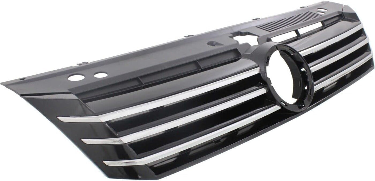 Front Grille Primed Shell and Insert Plastic for 2012-2015 Volkswagen Passat