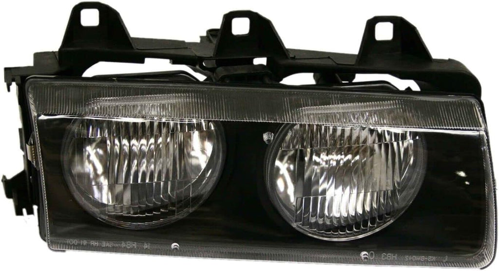 4-Piece Front Headlight Kit: Headlights Assembly & Corner Lamps Lens and Housing (Left & Right) for 1994-1999 BMW M3, 1992-1999 318i & More