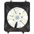2-Piece Front Part Kit: Radiator Shroud & A/C Condenser Single Fan Assembly (Left & Right) for 2010-2011 Honda CR-V