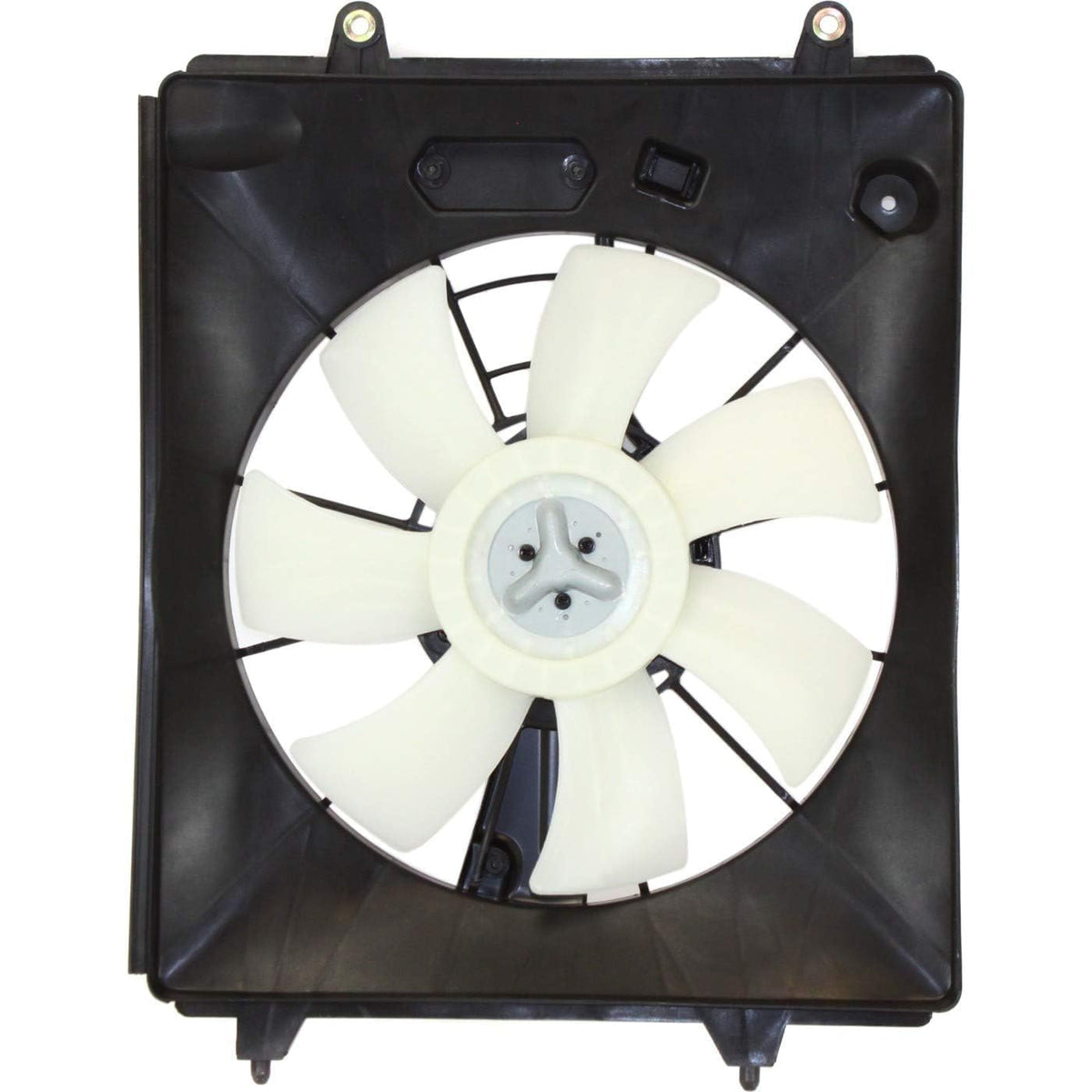 2-Piece Front Part Kit: Radiator Shroud & A/C Condenser Single Fan Assembly (Left & Right) for 2010-2011 Honda CR-V