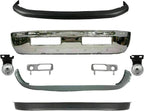 12-Piece Front Bumper Kit: Chrome Bumper, Upper & Lower Cover, Textured Valance, Inner & Outer Bracket, Fog Light & Bezels (Left & Right) for 1994-2001 Dodge Ram 1500, 1994-2002 Ram 2500 & More