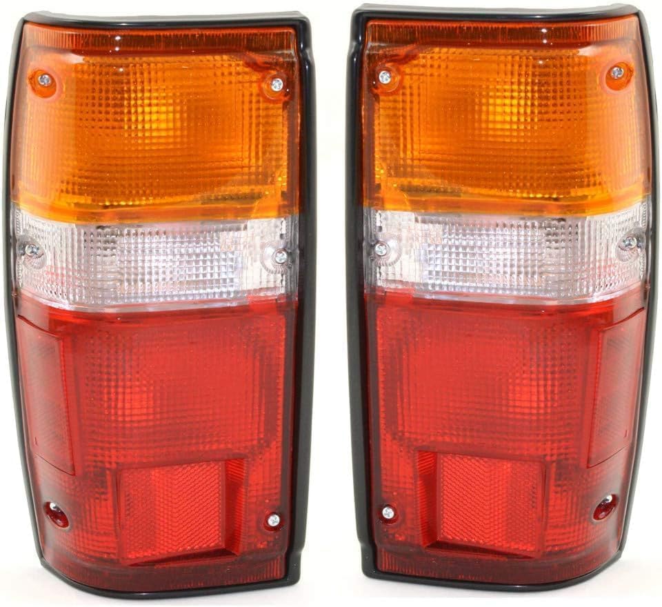 Driver and Passenger Side Halogen Tail Light, With bulb(s), OE Comparable Finish For 1984-1989 Toyota 4Runner / 1984-1988 Pickup