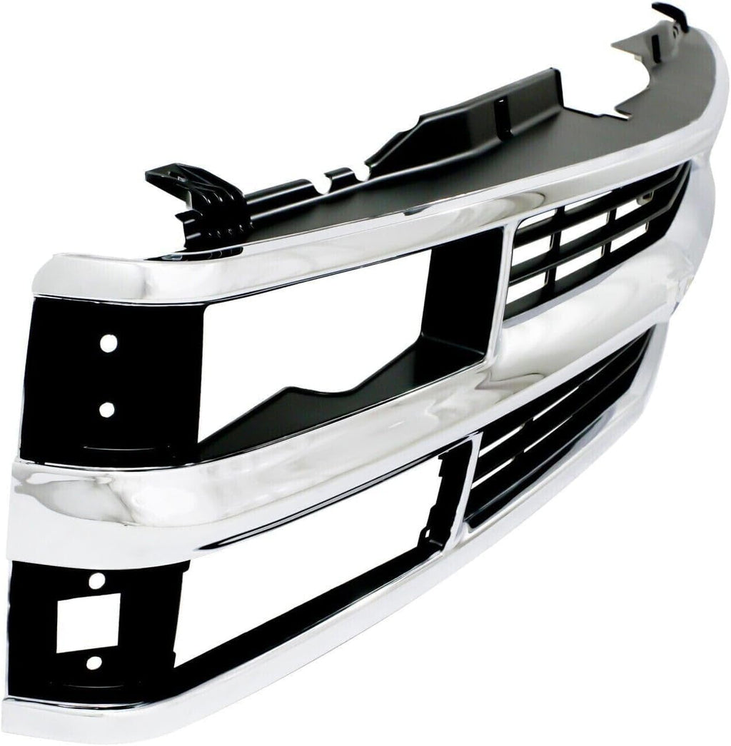 Front Grille Chrome Shell & Insert with Dual Beam Headlamp for 1994-2000 Chevrolet