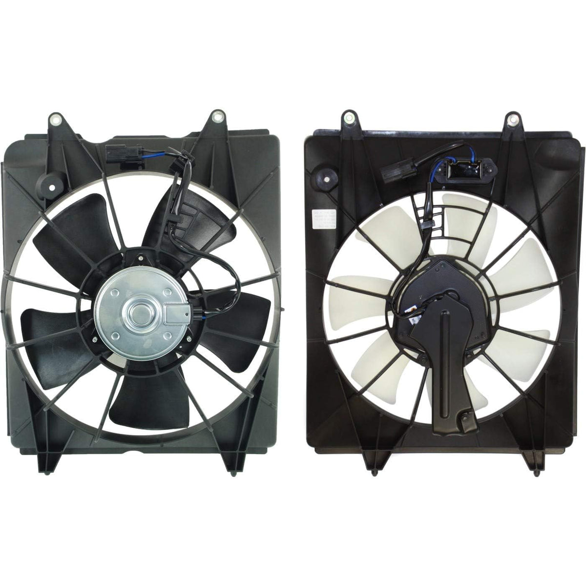 2-Piece Front Part Kit: Radiator Shroud & A/C Condenser Single Fan Assembly (Left & Right) for 2010-2011 Honda CR-V