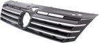 Front Grille Primed Shell and Insert Plastic for 2012-2015 Volkswagen Passat