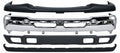 Front Bumper Chrome Steel + Upper Cover + Lower Valance + Extension Textured for 2002-2006 Chevrolet Avalanche 1500, 2003-2007 Silverado 1500 & More