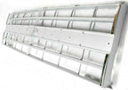 3-Piece Front Grille Kit: Silver Grille Shell & Insert with Molding Holes & Head Lamp Door (Left & Right) for 1985-1987 Chevrolet C10, 1985-1987 C20 & More