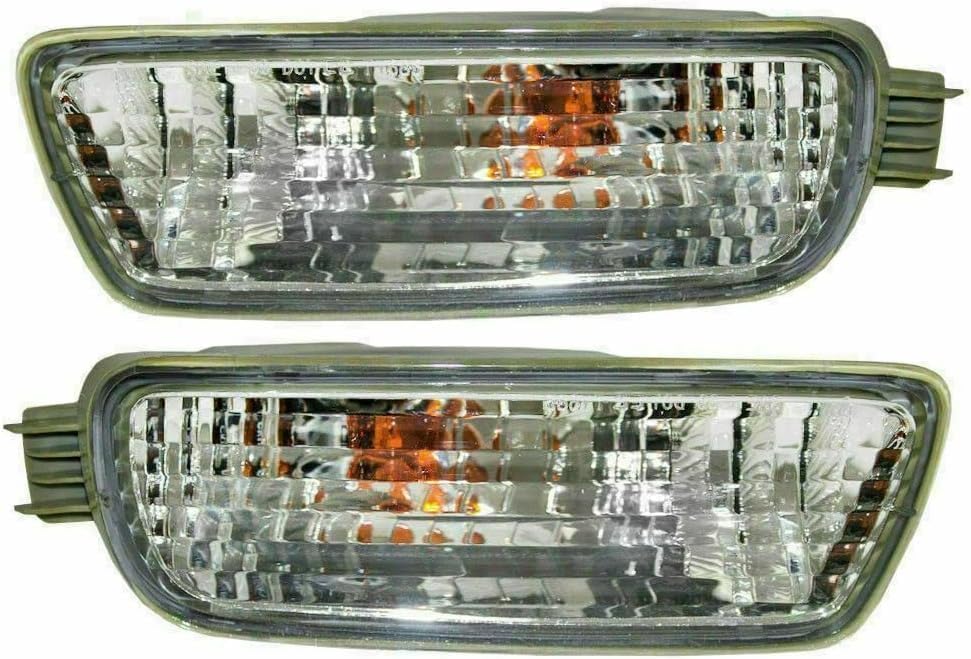 7-Piece Front Bumper Kit: Chrome Bumper Steel, Primed Lower Valance Panel, Reinforcement, Signal Lights & Brackets (Left & Right) for 2001-2004 Toyota Tacoma