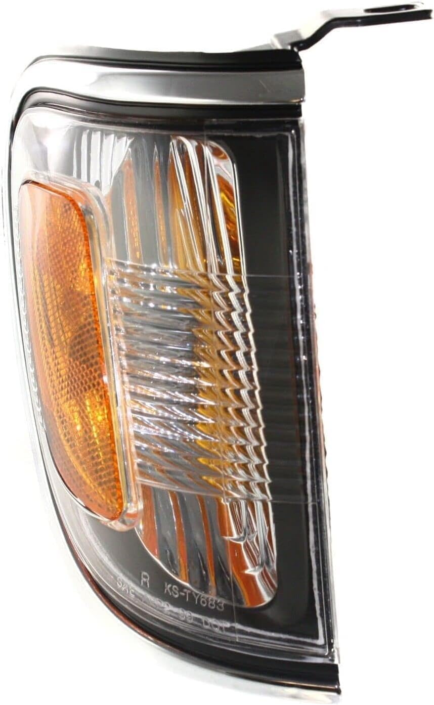 Driver and Passenger Side Corner Lights, With Bulb, With Chrome Trim For 2001-2004 Toyota Tacoma