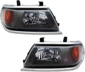 Set of 2 Front Head Light Assembly Left Driver & Right Passenger Side for 2000-2004 Mitsubishi Montero
