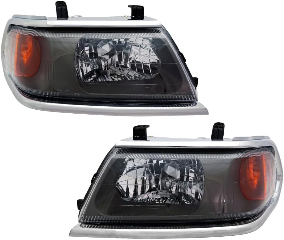 Set of 2 Front Head Light Assembly Left Driver & Right Passenger Side for 2000-2004 Mitsubishi Montero