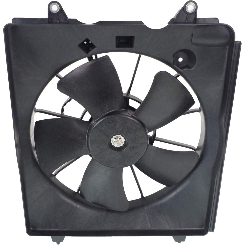 2-Piece Front Part Kit: Radiator Shroud & A/C Condenser Single Fan Assembly (Left & Right) for 2010-2011 Honda CR-V