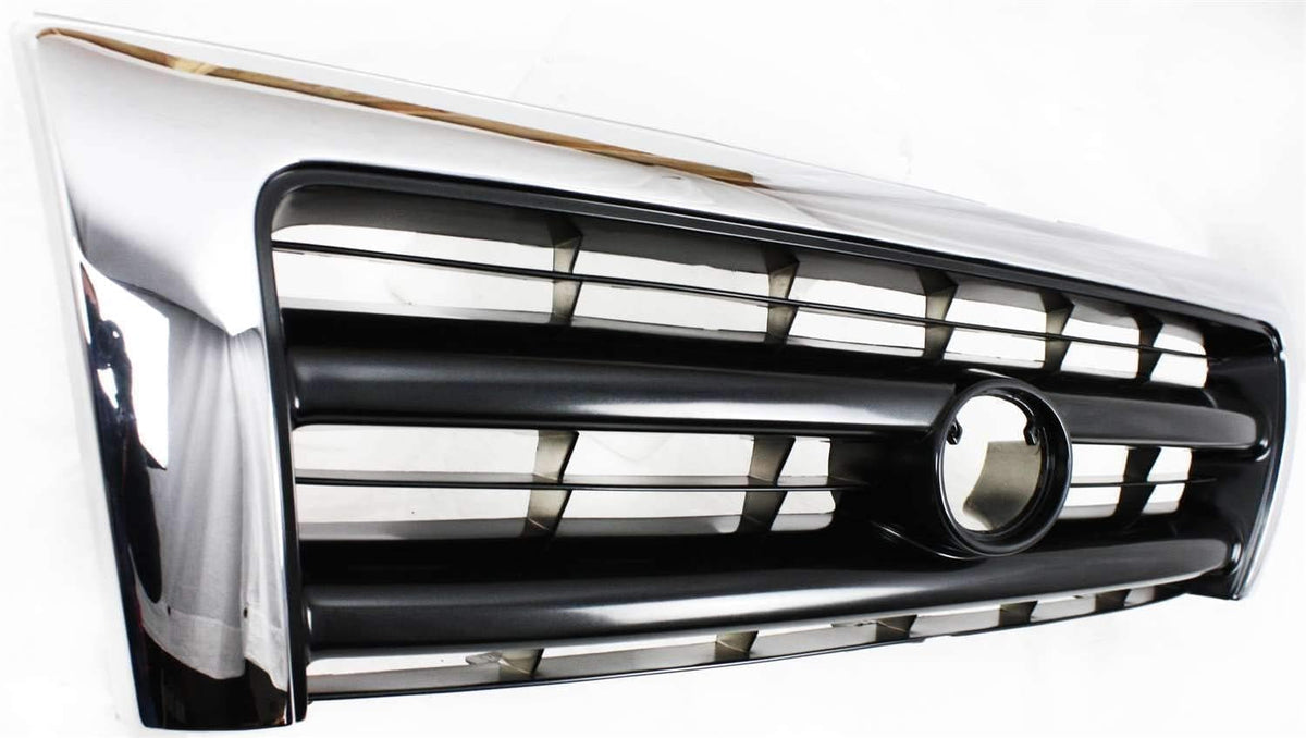 Front Grille Chrome Shell/painted Dark Argent Insert for 1997-2000 Toyota Tacoma