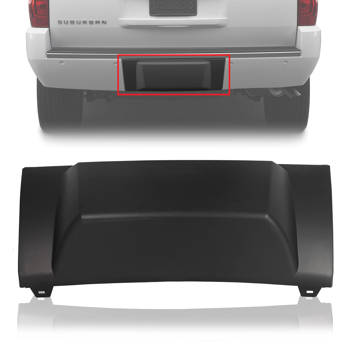 Rear Hitch Cover Primed for 2007-2014 Cadillac Escalade, 2007-2014 GMC Yukon & More