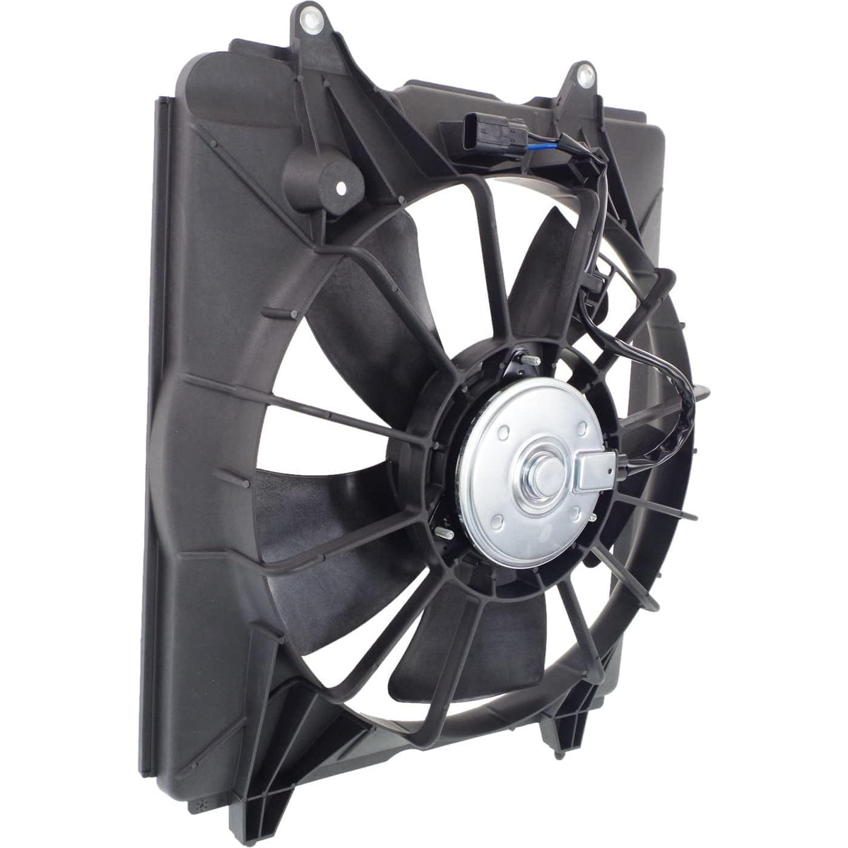 2-Piece Front Part Kit: Radiator Shroud & A/C Condenser Single Fan Assembly (Left & Right) for 2010-2011 Honda CR-V