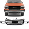 Front Grille Chrome Shell/painted Black Insert for 1999-2002 GMC Sierra 1500, 1999-2002 Sierra 2500 & More