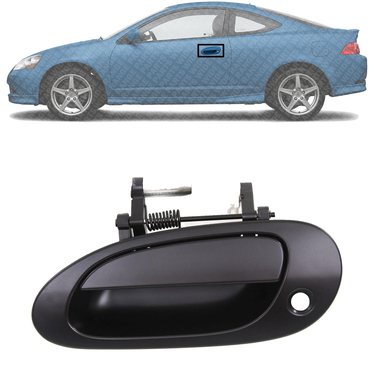 Front Exterior Door Handle Primed with Keyhole Plastic Left Driver Side for 1999-2003 Acura TL & 2002-2006 RSX