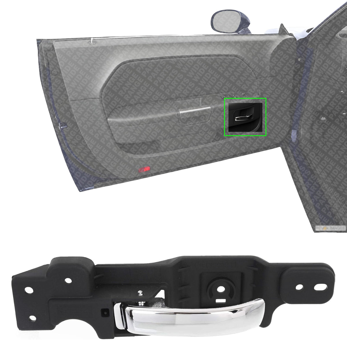 Front Interior Door Handel Right Passenger Side, without Door Lock Hole for 2008-2014 Dodge Challenger