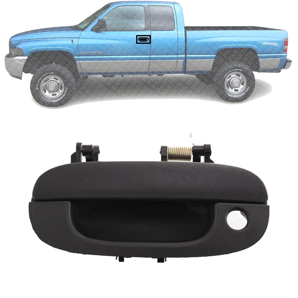 Front Exterior Door Handle Textured Left Driver Side, with Key Hole for 1994-2001 Dodge Ram 1500, 1994-2002 Ram 2500 & More