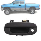 Front Exterior Door Handle Textured Left Driver Side, with Key Hole for 1994-2001 Dodge Ram 1500, 1994-2002 Ram 2500 & More