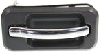 Rear Door Handle Black Bezel with Chrome Lever Left Driver Side for 2003-2009 Hummer H2