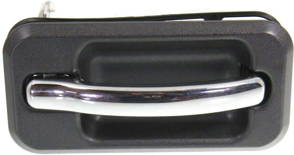 Rear Door Handle Black Bezel with Chrome Lever Right Passenger Side for 2003-2009 Hummer H2