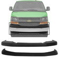 Front Bumper Upper Cover + Lower Valance Air Deflector Textured for 2003-2017 Chevrolet Express 3500, 2003-2017 Express 2500 & More