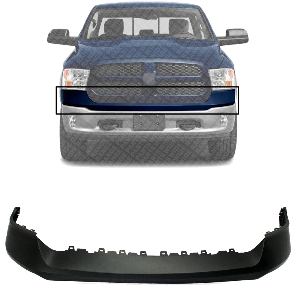 Front Bumper Upper Cover Fascia Primed for 2013-2018 Ram 1500