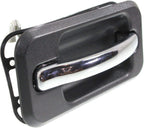 Rear Door Handle Black Bezel with Chrome Lever Left Driver Side for 2003-2009 Hummer H2