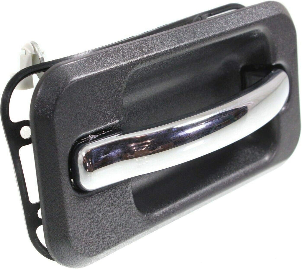 Rear Door Handle Black Bezel with Chrome Lever Right Passenger Side for 2003-2009 Hummer H2