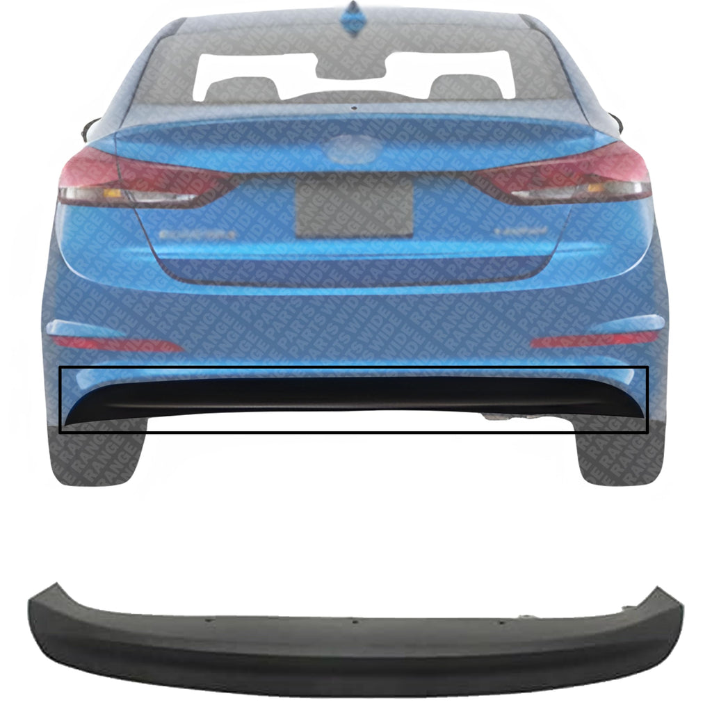 Rear Bumper Lower Valance Cover Textured for 2017-2018 Hyundai Elantra