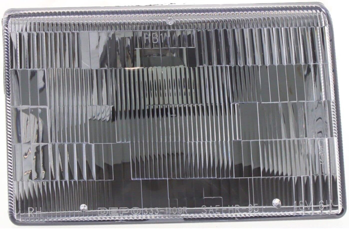6-Piece Front Headlight Kit: Headlights Assembly & Corners & Signal Lamps Lens and Housing (Left & Right) for 1993-1996 Jeep Grand Cherokee & 1993 Grand Wagoneer