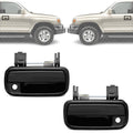Set of 2 Front Exterior Door Handle Smooth Black Right Passenger & Left Driver Side, with Key Hole for 1999-2002 Toyota 4Runner
