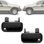 Set of 2 Front Exterior Door Handle Smooth Black Right Passenger & Left Driver Side, with Key Hole for 1999-2002 Toyota 4Runner