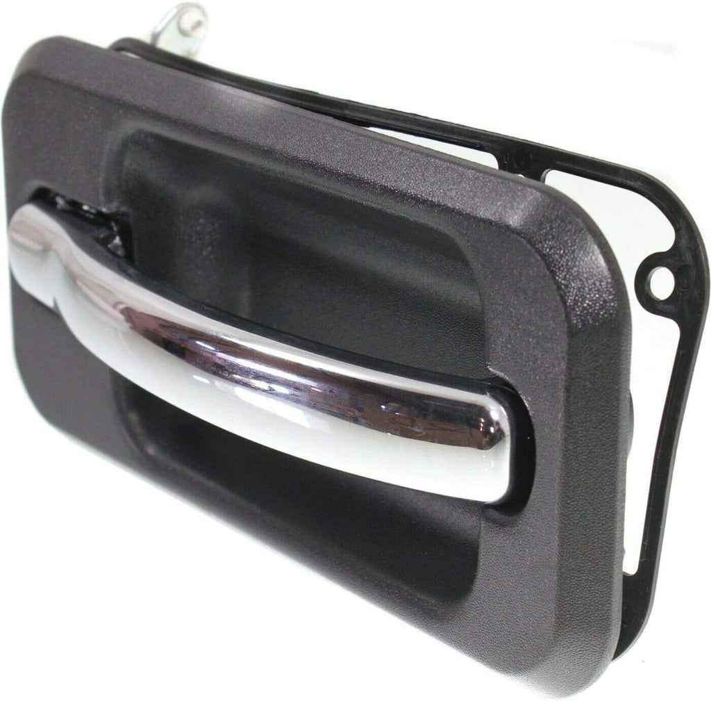 Rear Door Handle Black Bezel with Chrome Lever Right Passenger Side for 2003-2009 Hummer H2