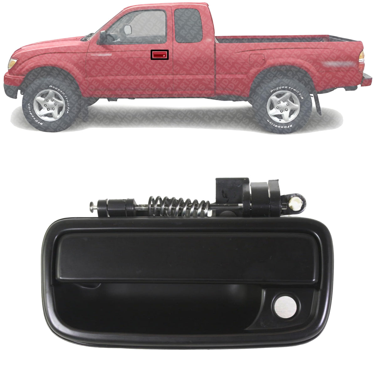 Front Exterior Door Handle with Keyhole Left Driver Side for 1995-2004 Toyota Tacoma