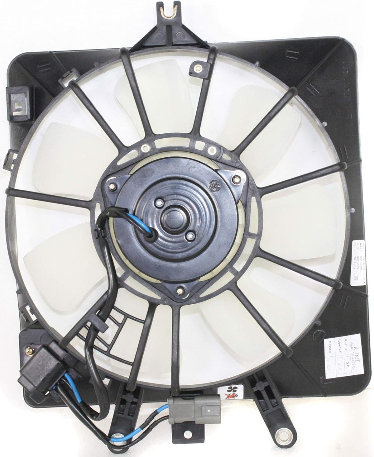 Front Radiator and A/C Condenser Cooling Fan Assembly Plastic for 2007-2008 Honda Fit